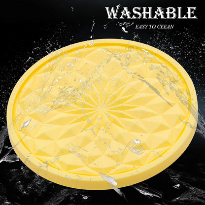 2 Pack Silicone Car Cup Holder Coaster – 2.75 Inch Non-Slip Drink Mat, Universal Fit for Most Vehicles – Cute & Functional Auto Accessories (Yellow)