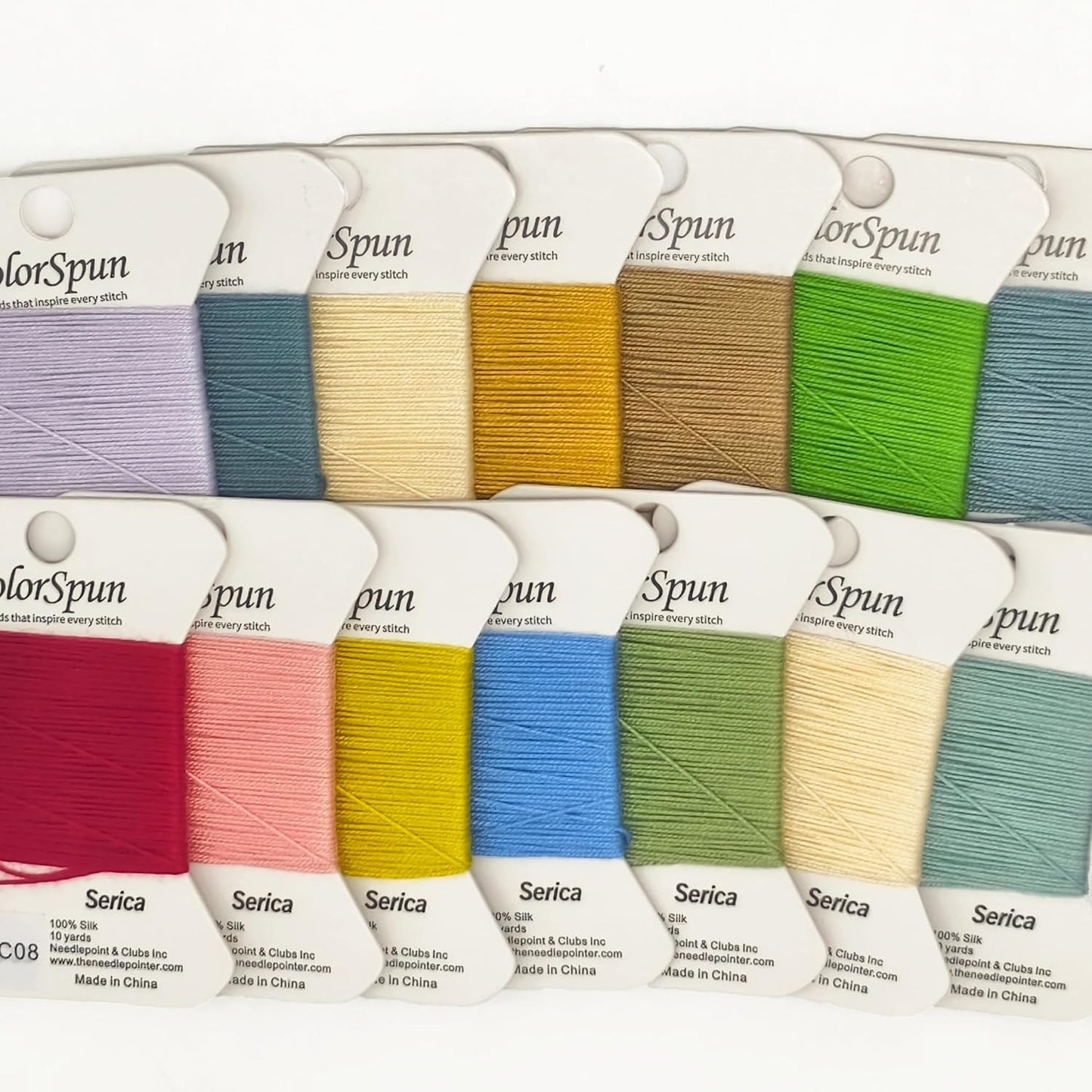 3-Strand Silk Needlepoint Thread, 10 Yard Smooth & Lustrous Silk Thread for Needlepoint, Hand Embroidery, Sewing & DIY Needlework to Family and Friends(Yellow)