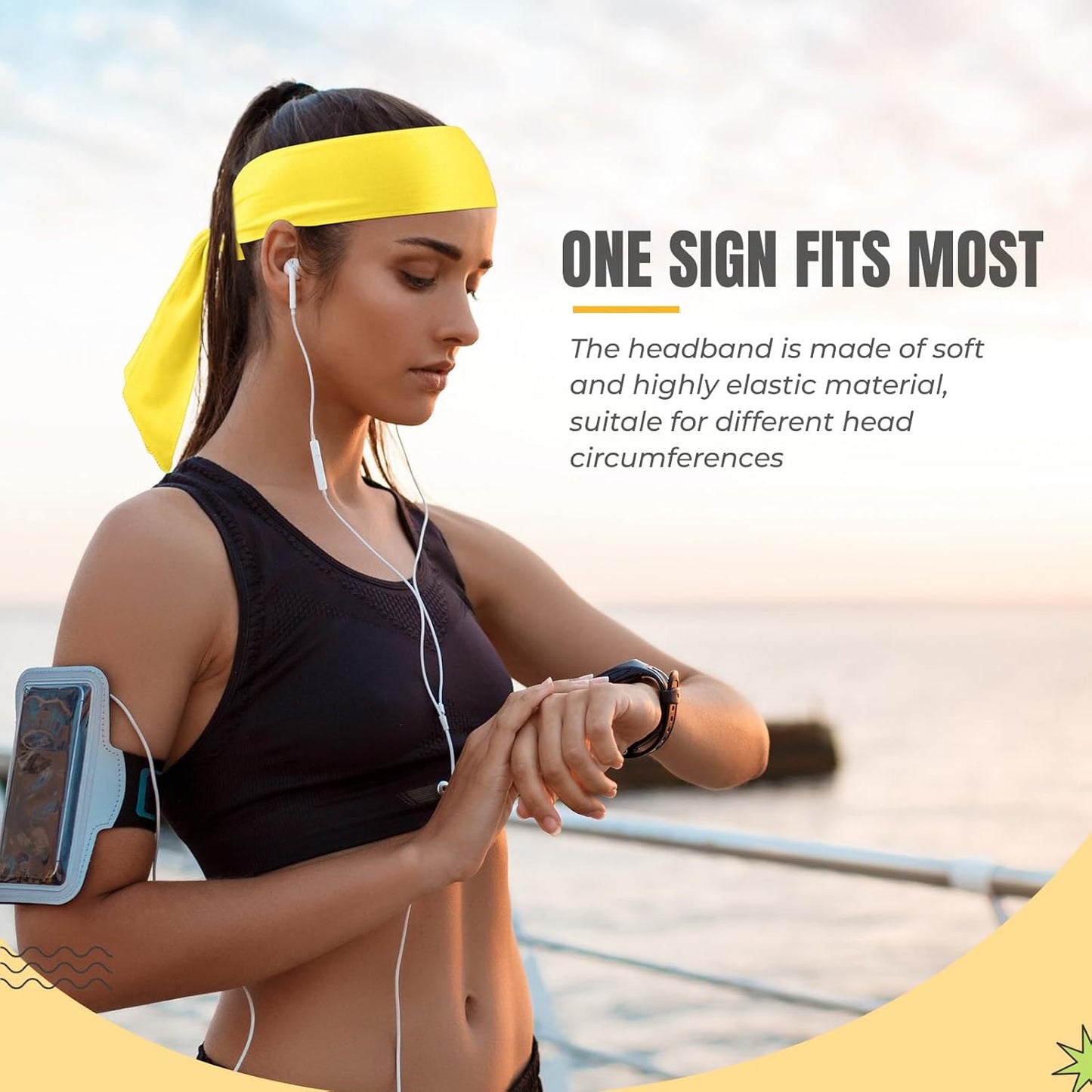 Hiboom 18 Pack Tie Headband Bulk Sports Tennis Headband for Men Women Ninja Karate Head Tie Athletic Sweatbands Elastic Hair Bands for Basketball, Football, Soccer, Running, Yoga