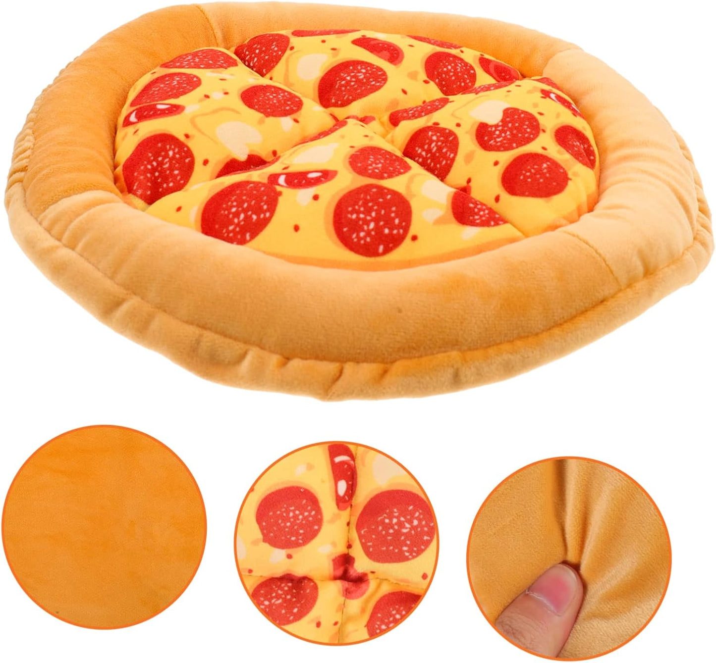 Indoor Cat Kennel Pizza Shaped Warm Bed for Kittens and Small Dogs Scratch Resistant Plush Sleeping Mat for Indoor Cats Cozy Hideout for Rest and Play Yellow Fruit Design