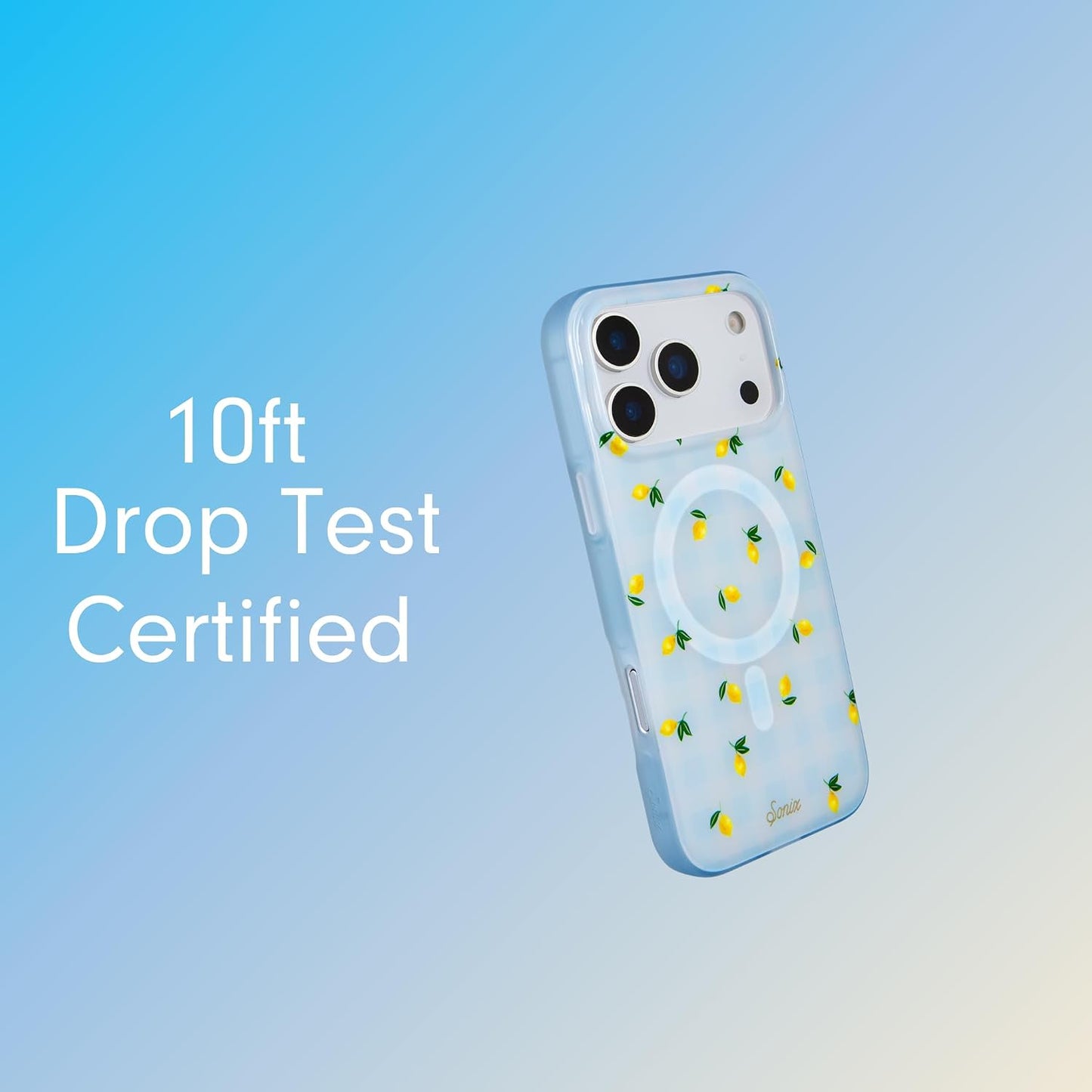 Case for iPhone 17 Pro Max | Compatible with MagSafe | 10ft Drop Tested | Lemon Gingham