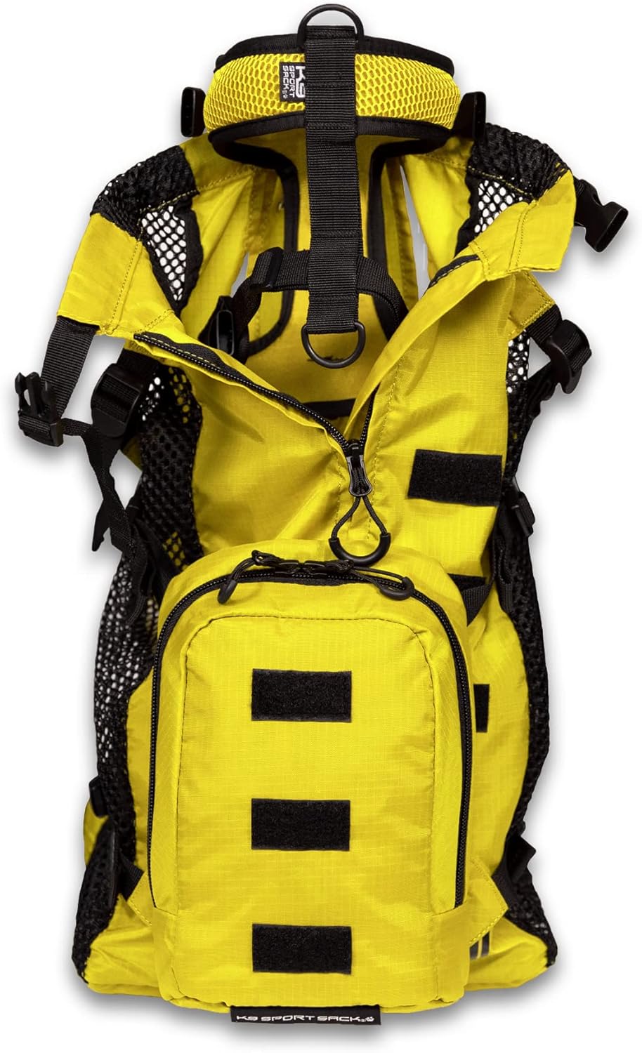 Walk-On - Medium, Buttercup Yellow - Ideal for Dogs with 17-19” Back Length - Lightweight, Packable, Backpack-Style Carrier - Includes Compatible Harness & Storage Bag