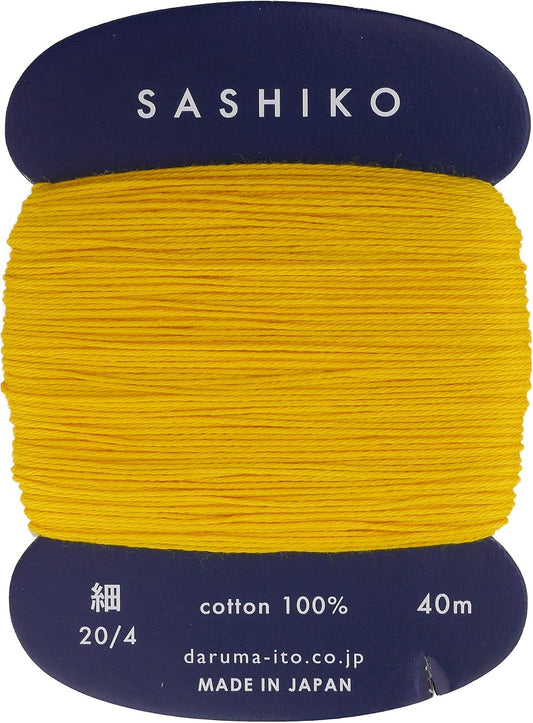 Sashiko Thread Thinner Weight 40m Col. 204 -Golden Yellow- Japanese Embroidery & Quilting by Yokota