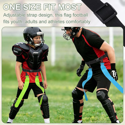Flag Football, Adjustable Flag Football Belts with Belt and Flags Easy Tear Away