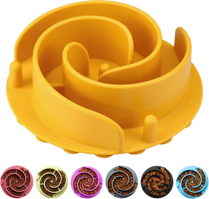 Slow Feeder Dog Bowls Insert, Soft Silicone Slow Eating Dog Food Bowl for Small, Medium and Large Dogs, Compatible with Regular and Elevated Bowls