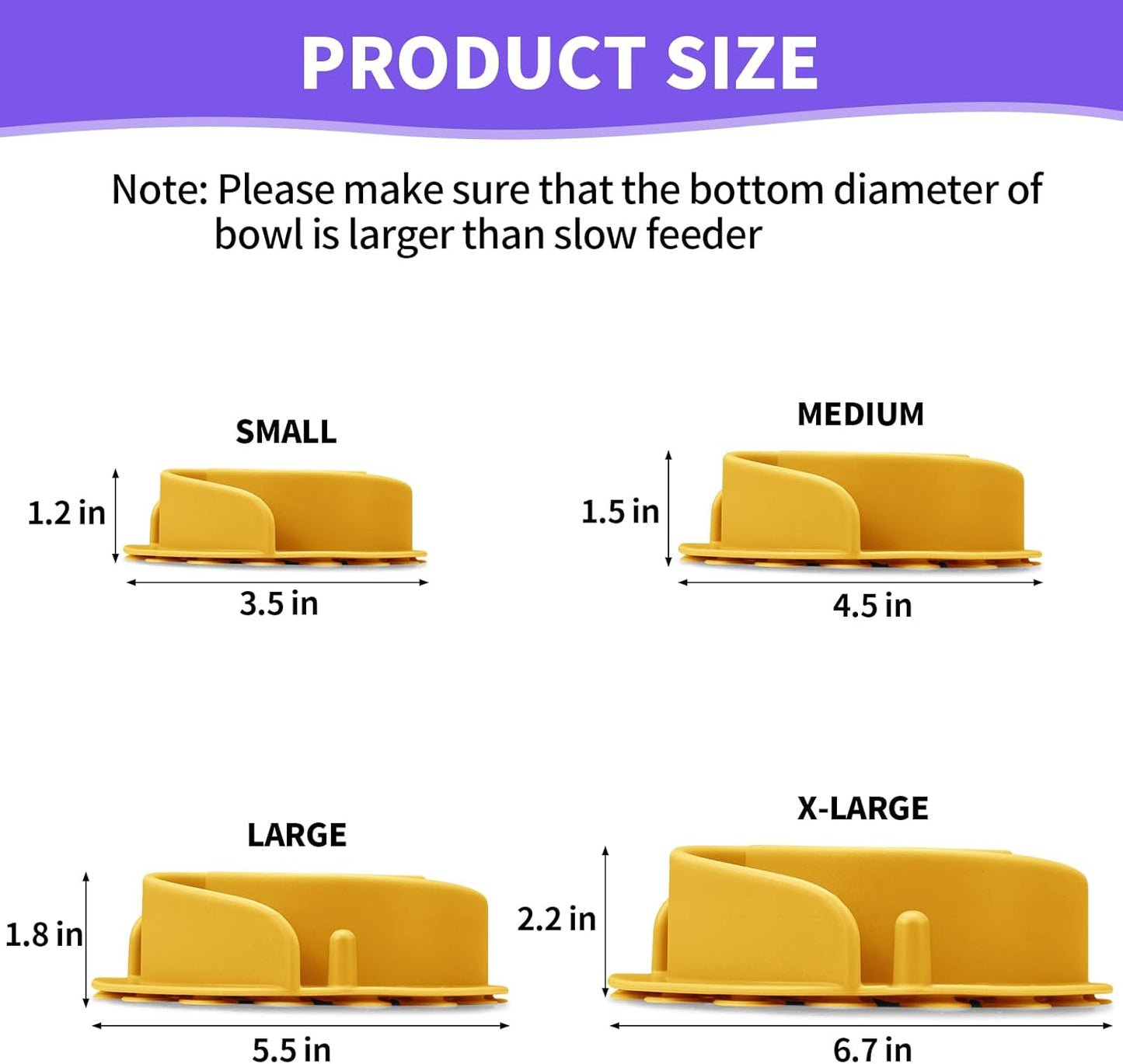 Slow Feeder Dog Bowls Insert, Soft Silicone Slow Eating Dog Food Bowl for Small, Medium and Large Dogs, Compatible with Regular and Elevated Bowls