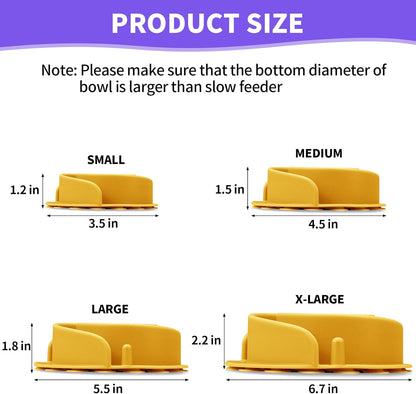 Slow Feeder Dog Bowls Insert, Soft Silicone Slow Eating Dog Food Bowl for Small, Medium and Large Dogs, Compatible with Regular and Elevated Bowls
