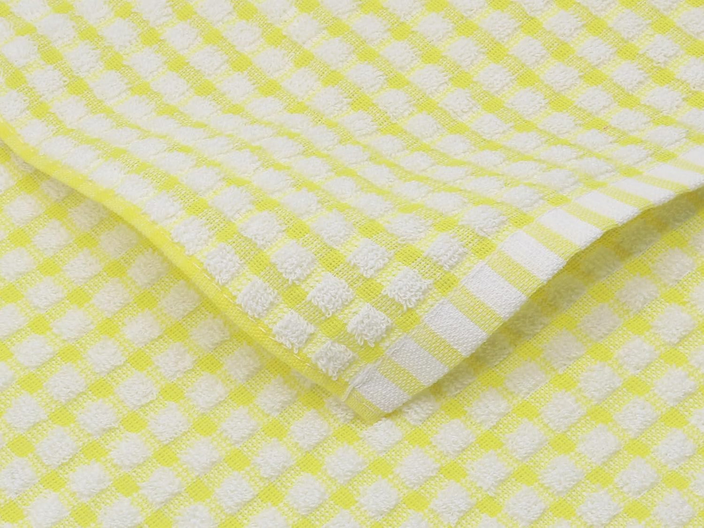 Cotton Dish Rags Dish Cloths For Washing Dishes, 8 Pack,11.8”x11.8”, Yellow | Terry Cloth Wash Rags For Cleaning House, Light Dish Towels Tor Kitchen Drying Dishes, Soft Kitchen Washcloths