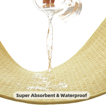 Bathroom Rugs Non Slip Washable, Super Absorbent Thin Bath Mat Small Quick Dry Low Pile Bathroom Rug, Yellow 16"x24"