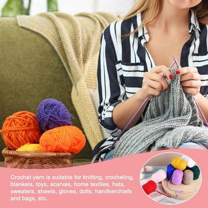 2 Pcs Crocheting Yarn, 3mm Yellow 100% Acrylic Yarn 40G/1.4oz Sport Weight Yarns Bulk Soft and Fluffy Yarns for Knitting DIY Crochet Crafts Blankets Gift,44 Yards Total