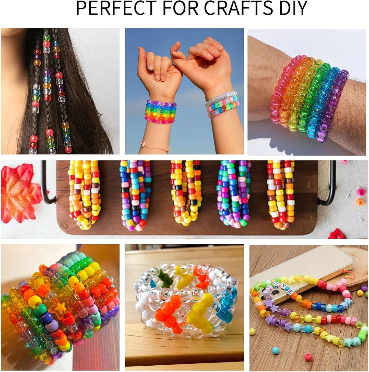 5 Boxes Bracelet Making Kit Pony Beads, 96 Colors 3500Pcs Kandi Beads for Bracelets with 800Pcs Letter Bead Friendship Bracelet Rave Accessories Craft Kits for Kids Adults Keychain Jewelry Making