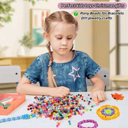 5 Boxes Bracelet Making Kit Pony Beads, 96 Colors 3500Pcs Kandi Beads for Bracelets with 800Pcs Letter Bead Friendship Bracelet Rave Accessories Craft Kits for Kids Adults Keychain Jewelry Making