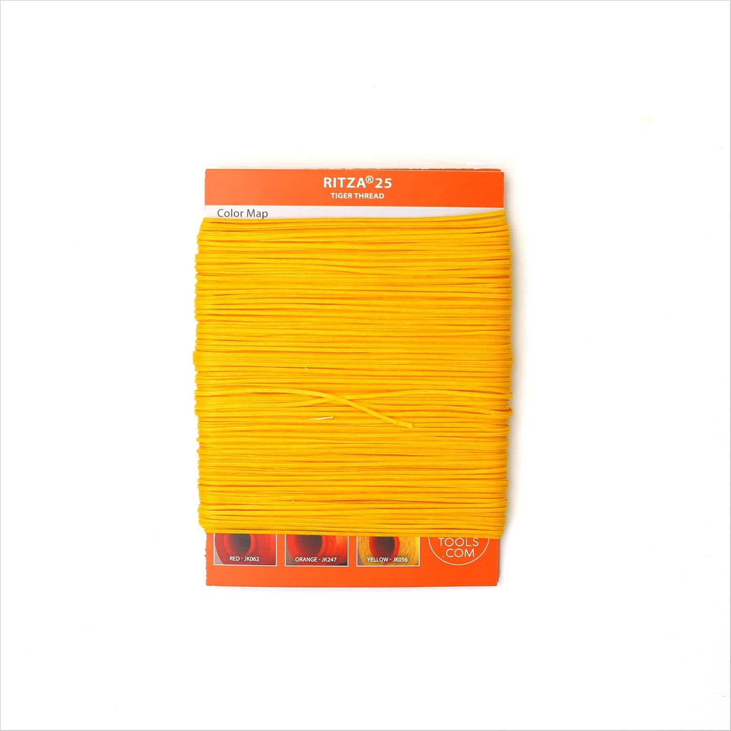 Ritza Tiger 0.6mm Waxed Polyester Thread for Leather Craft | 50m Yellow Tiger Thread