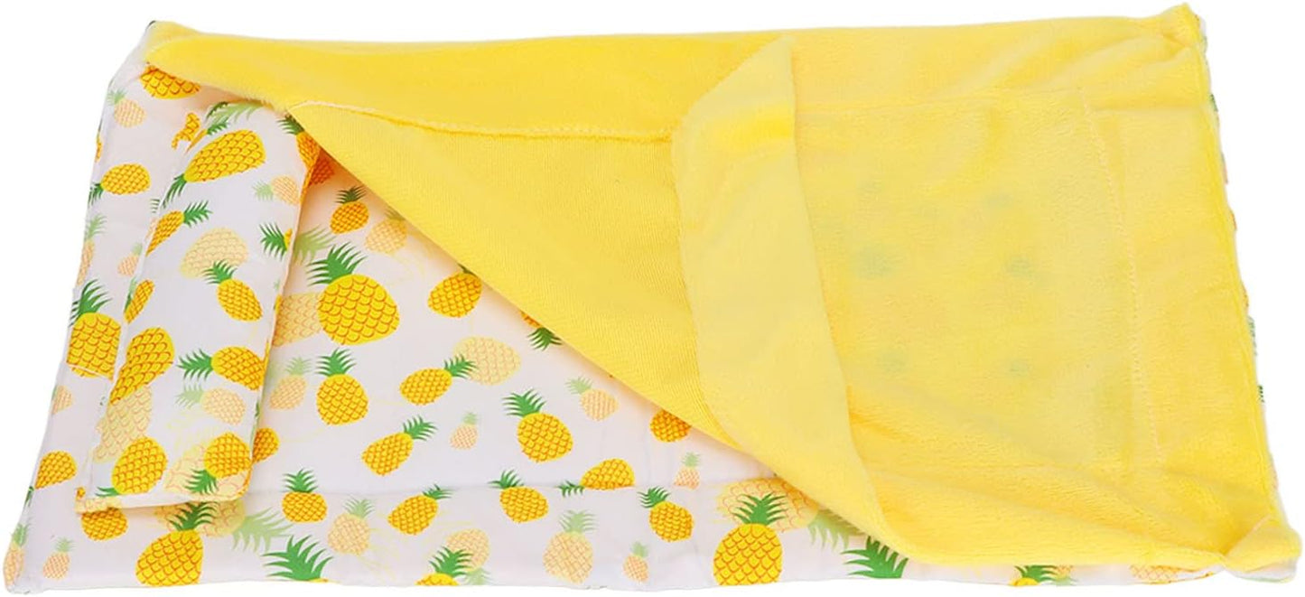 Reptile Sleeping Bag Soft Warm Bearded Dragon Bed Bearded Pet Bed with Pillow for Leopard Gecko Small Pet(Yellow)