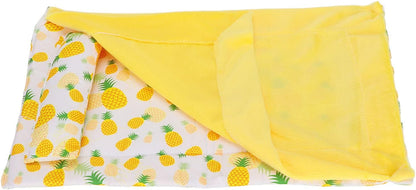 Reptile Sleeping Bag Soft Warm Bearded Dragon Bed Bearded Pet Bed with Pillow for Leopard Gecko Small Pet(Yellow)