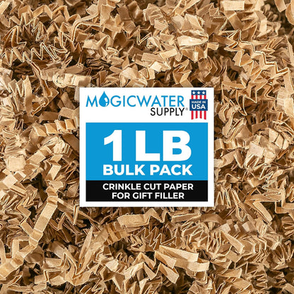 Crinkle Cut Paper Shred Filler - 1LB Kraft - Decorative & Protective Packaging for Bridesmaid Gifts & Bridesmaid Proposal Gifts Holiday Stuffers Birthdays Wedding & Anniversaries