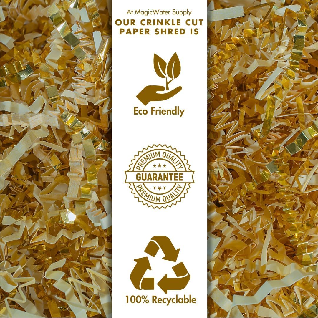 Crinkle Cut Paper Shred Filler - 1LB Kraft - Decorative & Protective Packaging for Bridesmaid Gifts & Bridesmaid Proposal Gifts Holiday Stuffers Birthdays Wedding & Anniversaries