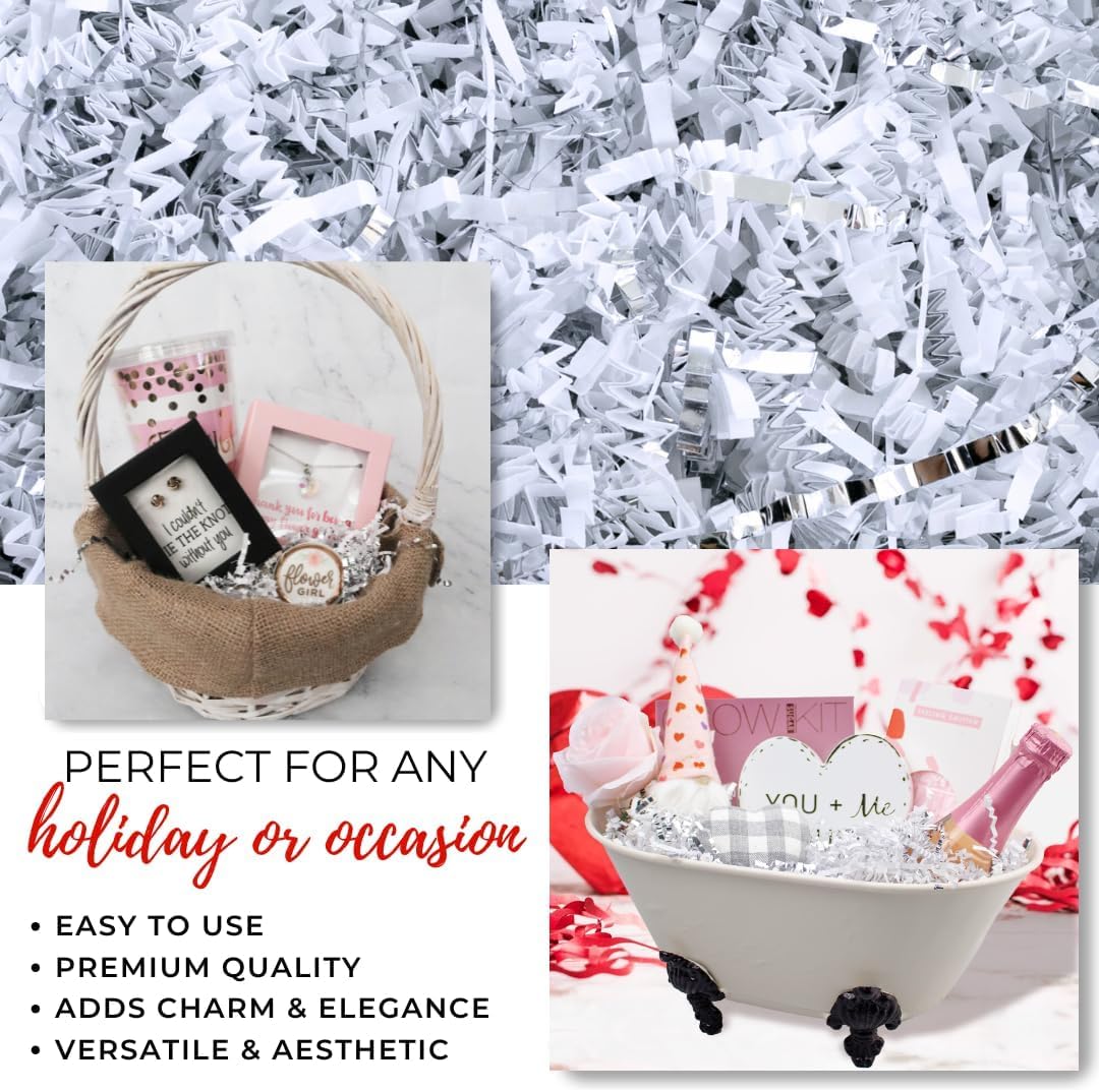 Crinkle Cut Paper Shred Filler - 1LB Kraft - Decorative & Protective Packaging for Bridesmaid Gifts & Bridesmaid Proposal Gifts Holiday Stuffers Birthdays Wedding & Anniversaries