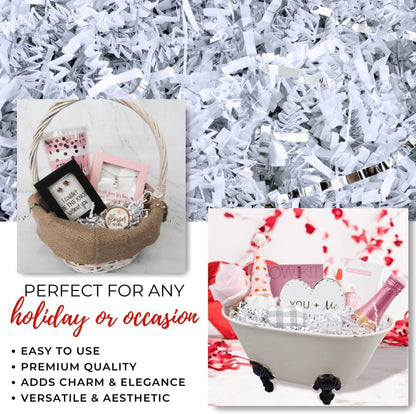 Crinkle Cut Paper Shred Filler - 1LB Kraft - Decorative & Protective Packaging for Bridesmaid Gifts & Bridesmaid Proposal Gifts Holiday Stuffers Birthdays Wedding & Anniversaries