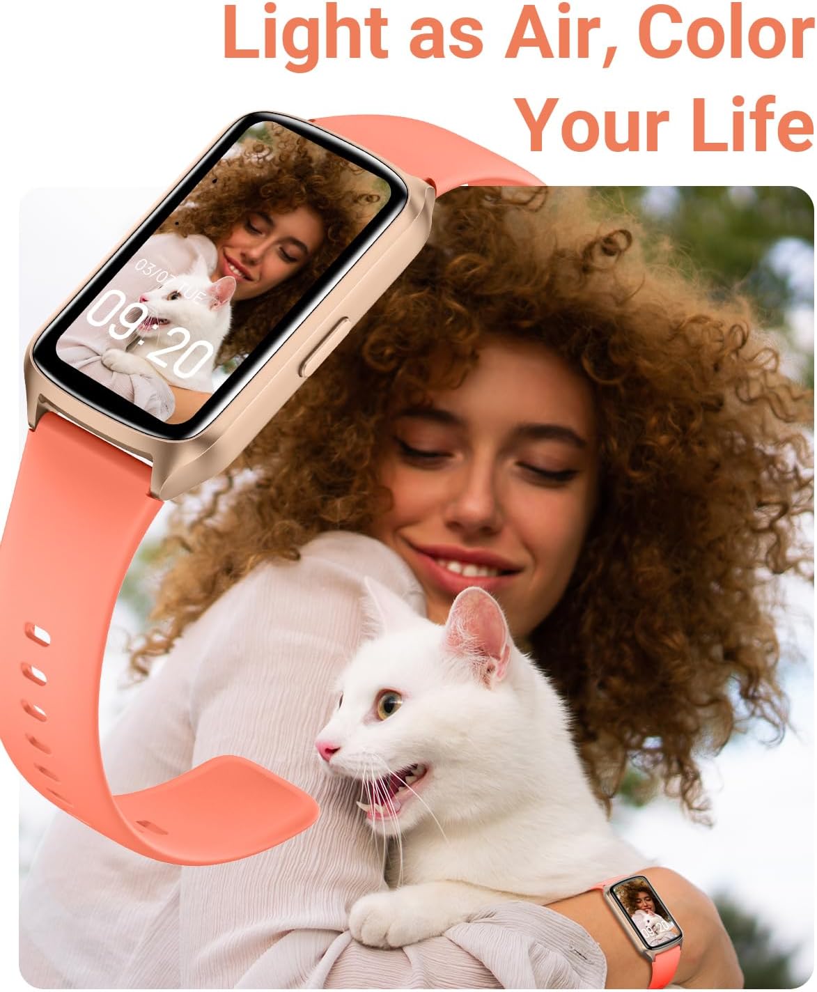 Amzhero Health Fitness Tracker with 24/7 Heart Rate, Blood Oxygen, Blood Pressure, Sleep Tracker, 5ATM Waterproof Activity Trackers with Step Tracker, Pedometer (S & L Bands Included)