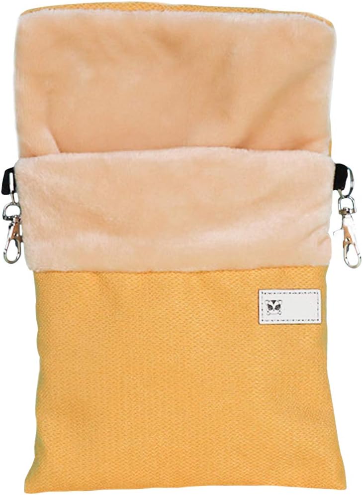 ® Small Pet Hanging Bed Sleep Pouch with Heated Warm Compartment Pet Hammocks Bed for Hamster Rat Sugar Glider Squirrel Ferret Warm Nest Bed Hideout Cave
