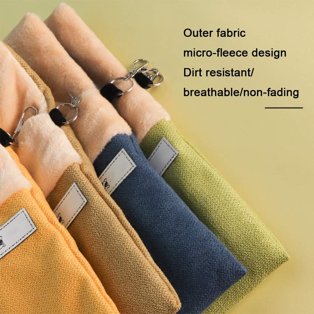 ® Small Pet Hanging Bed Sleep Pouch with Heated Warm Compartment Pet Hammocks Bed for Hamster Rat Sugar Glider Squirrel Ferret Warm Nest Bed Hideout Cave