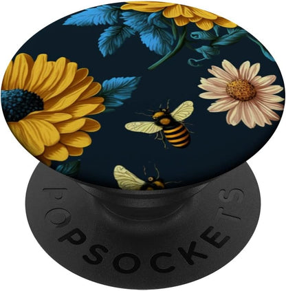 Leaves Blue Design PopSockets Swappable PopGrip