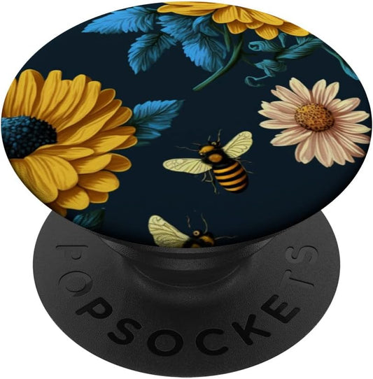 Leaves Blue Design PopSockets Swappable PopGrip
