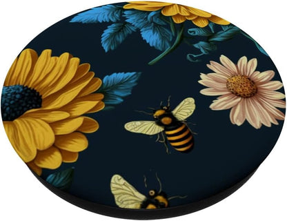 Leaves Blue Design PopSockets Swappable PopGrip