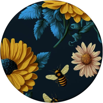 Leaves Blue Design PopSockets Swappable PopGrip