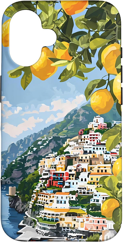 Italian Coast with Amalfi Lemons from The Mediterranean Sea Case for iPhone 16