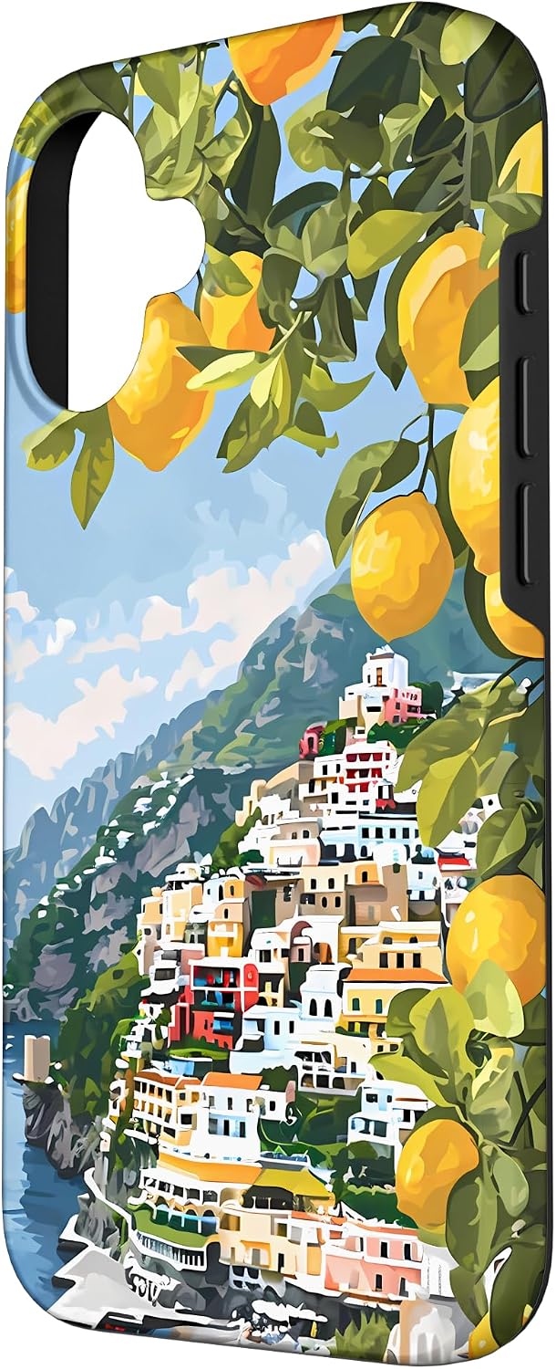Italian Coast with Amalfi Lemons from The Mediterranean Sea Case for iPhone 16