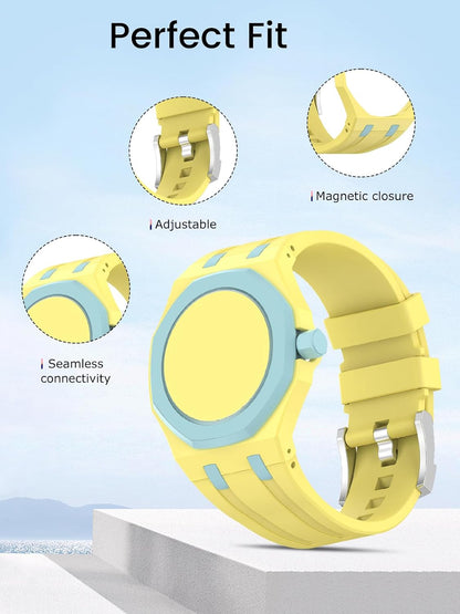for Swatch Royal Pop Watch Silicone Sport Band,Durable Outdoor Strap,Soft Breathable Wristband Replacement for Fitness,Hiking,Running,Everyday Wear