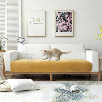 Mustard Yellow Couch Cover for Dogs, 100% Waterproof Anti-Scratch Cat Full Furniture Protector, Non Slip Stain Resistant Sofa Cover for Living Rooms, Pet-Friendly Sofa Slipcover-35.4X94.5IN