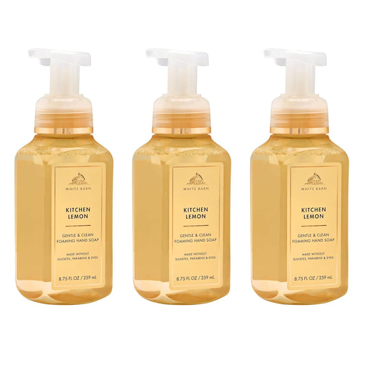 Kitchen Lemon Gentle & Clean Foaming Hand Soap - Germ-Cleansing Hand Soap with Gentle Cleansing & Conditioning Formula - Dermatologist Approved - Thoughtful Gift - 3-Pack