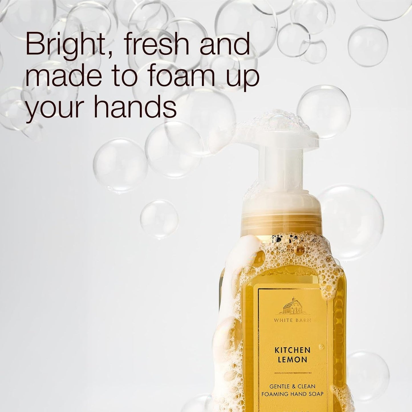 Kitchen Lemon Gentle & Clean Foaming Hand Soap - Germ-Cleansing Hand Soap with Gentle Cleansing & Conditioning Formula - Dermatologist Approved - Thoughtful Gift - 3-Pack