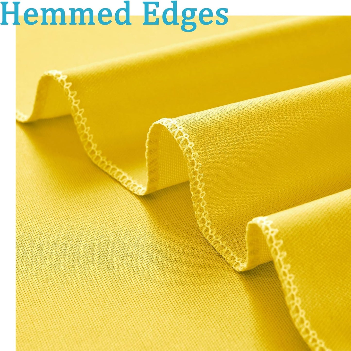 10ft x 10ft Wrinkle Free Yellow Backdrop Curtain for Parties, Polyester Photo Backdrop Drapes 2 Panels 5x10ft for Wedding Birthday Photography Background Baby Shower Decor