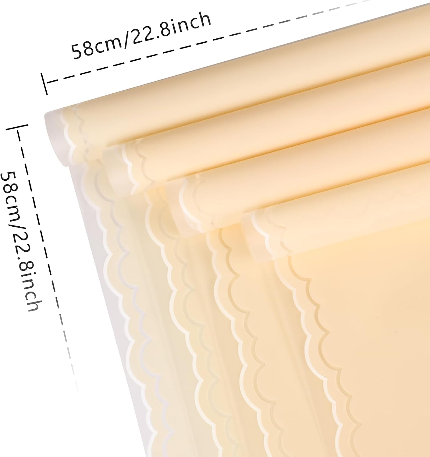 20 Sheets Flower Wrapping Paper(Light Yellow) | Waterproof Floral Bouquet Wrapping Paper, Florist Supplies Packaging Paper for Wedding Birthday Gift DIY Crafts