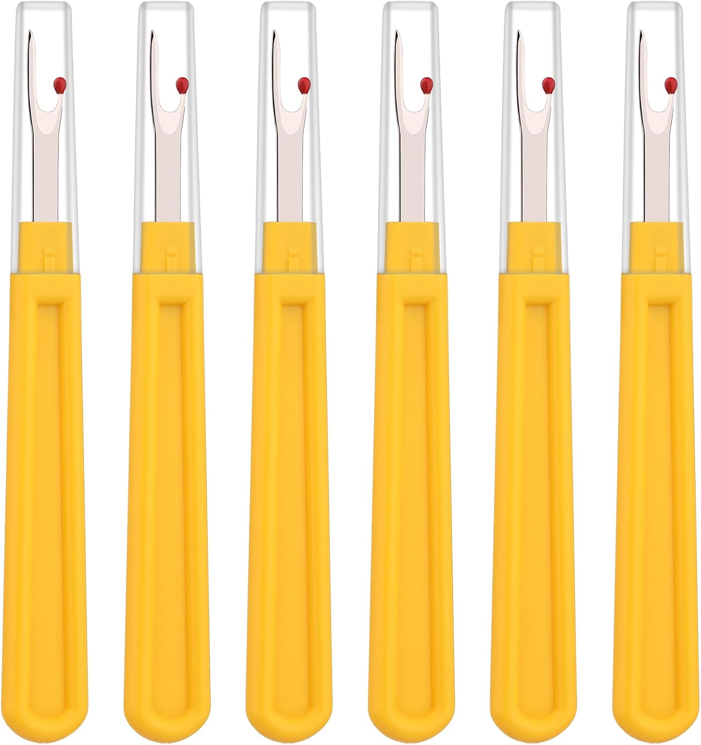 Seam Ripper, 6 PCS Seam Rippers for Sewing, Yellow Thread Cutter | Thread Cutter for Sewing, Stitch Ripper for Sewing, Ergonomic Seam Ripper, Seam Ripper Heavy Duty for Sewing Crafting