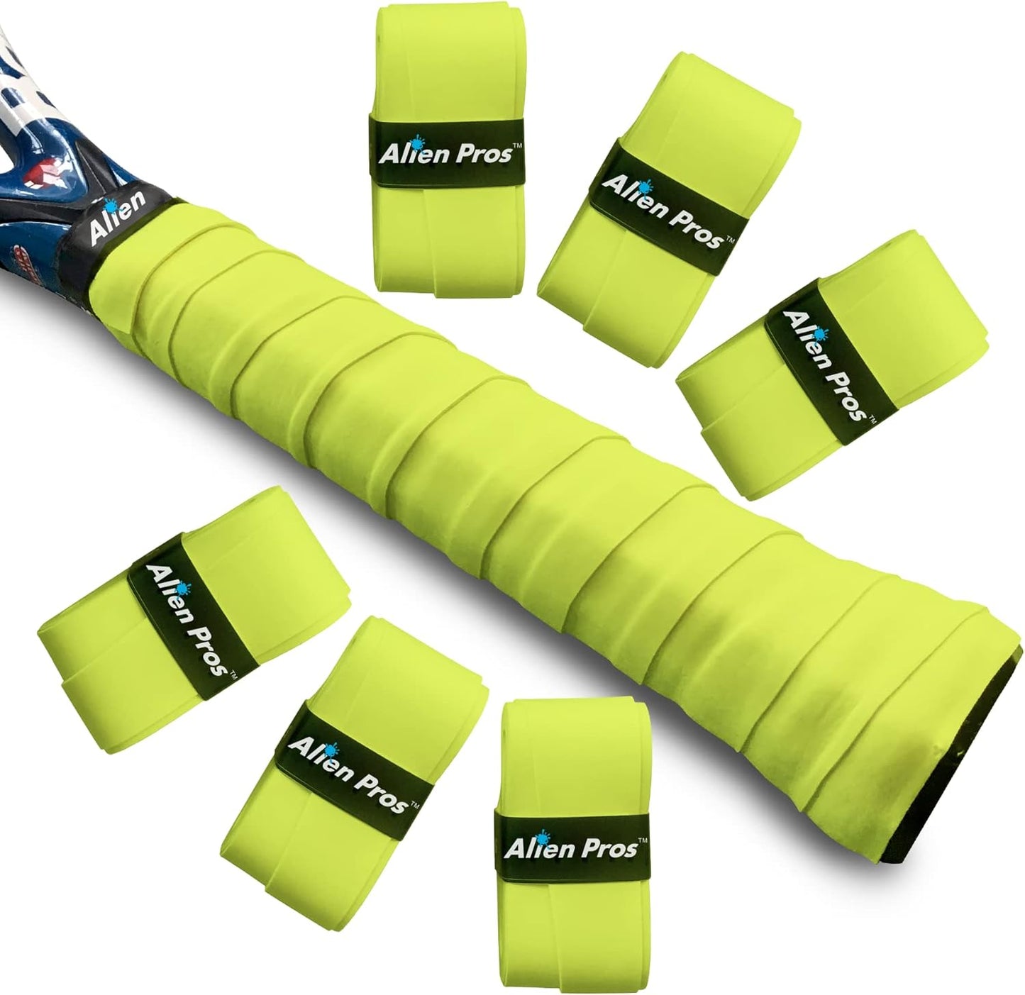 Tennis Racket Grip Tape (6 Grips) – Precut and Light Tac Feel Tennis Grip – Tennis Overgrip Grip Tape Tennis Racket – Wrap Your Racquet for High Performance (6 Grips)