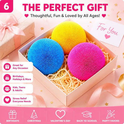 1pcs Yellow Stress Squishy Ball Squishies Stress Relief Fidget Toy for Kids & Adults, Squeeze Cute Slow Rise Sensory Birthday Gift Party Favors
