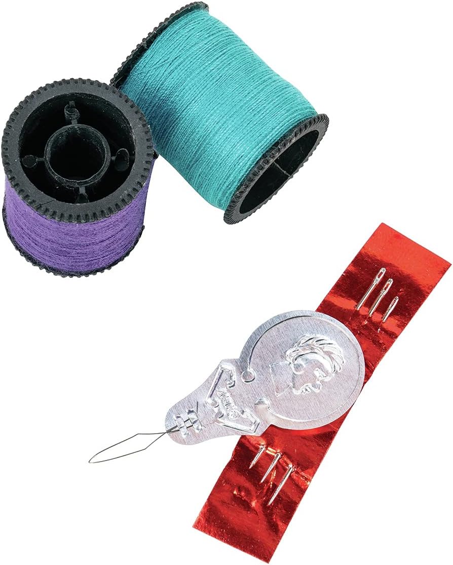 60641 Polyester Hand Sewing Thread, Assorted Colors, 12 Small Spools, Dark