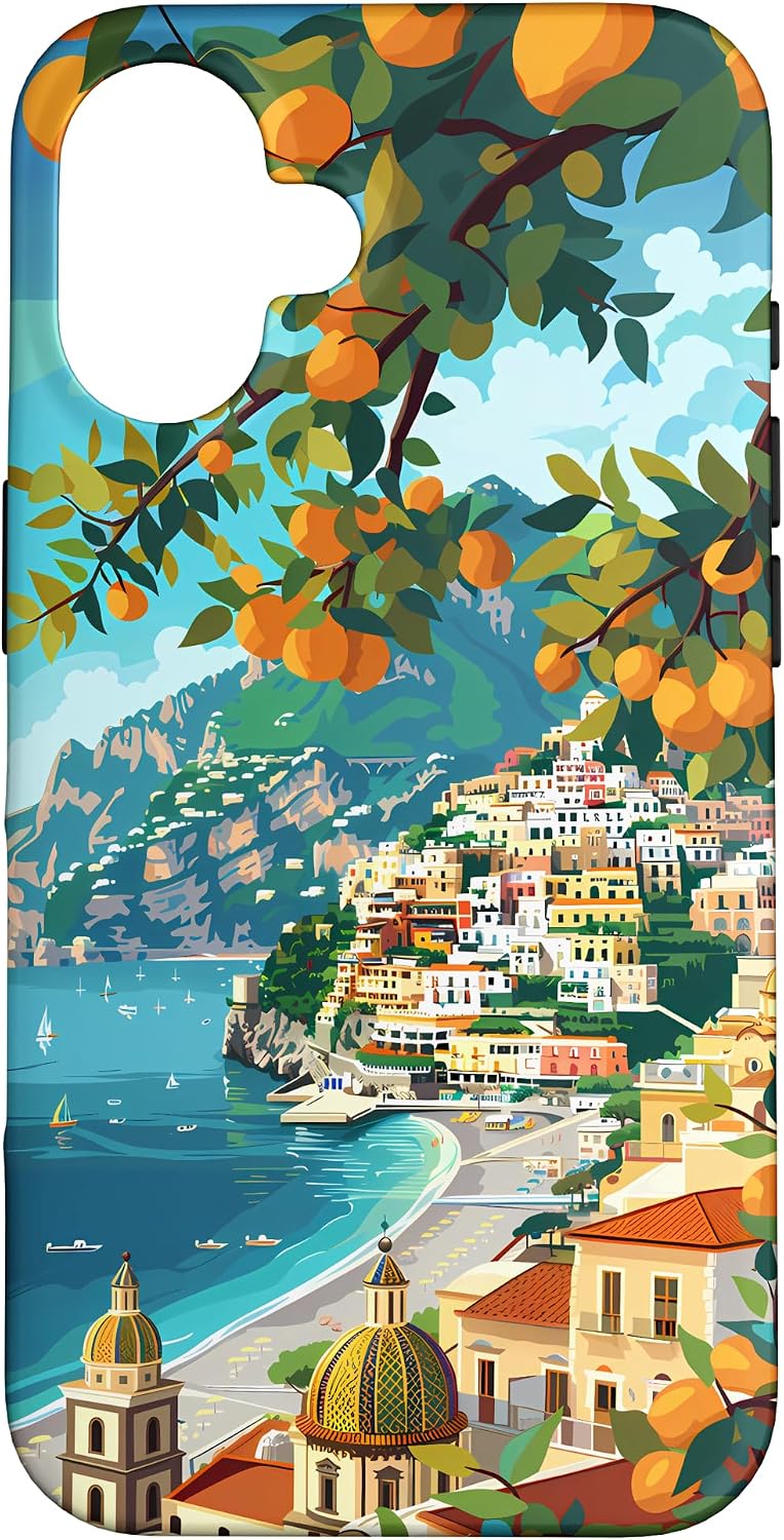 Amalfi Coast with Amalfi Lemons from the Mediterranean Sea Case for iPhone 16