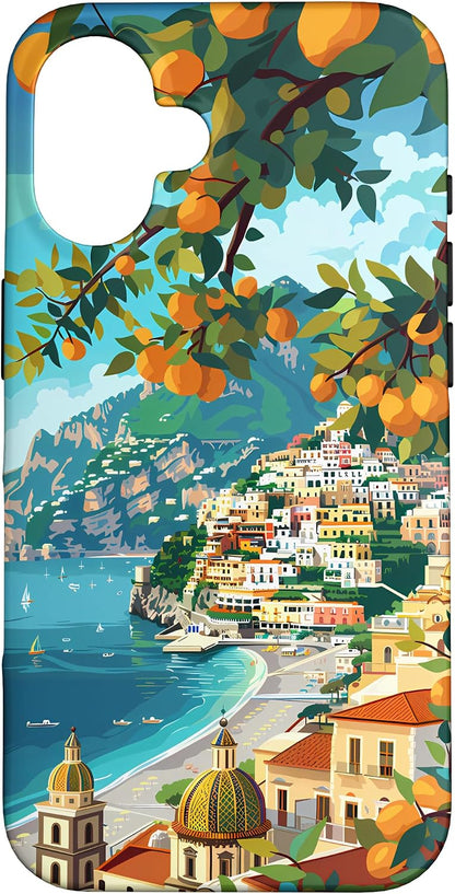Amalfi Coast with Amalfi Lemons from the Mediterranean Sea Case for iPhone 16