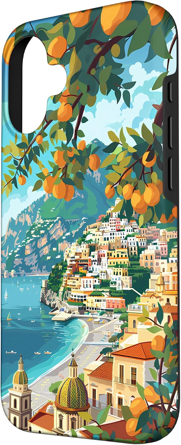 Amalfi Coast with Amalfi Lemons from the Mediterranean Sea Case for iPhone 16