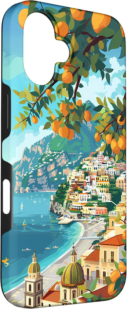 Amalfi Coast with Amalfi Lemons from the Mediterranean Sea Case for iPhone 16