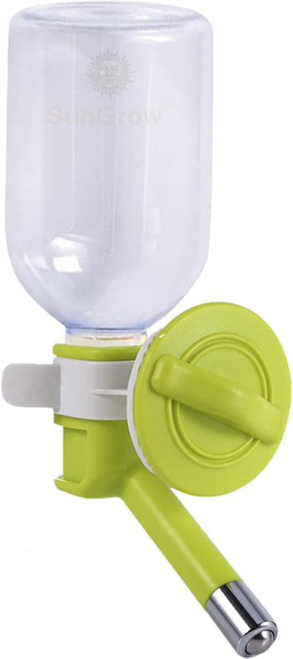 10 oz Guinea Pig & Hamster Pet Crate Water Bottle Dispenser, No Drip Dog Puppy & Cats Cage Kennel Wall Mount Water Dispenser/Feeder Bottle, Suitable for Kitten, Ferrets & Other Small Animals