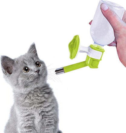 10 oz Guinea Pig & Hamster Pet Crate Water Bottle Dispenser, No Drip Dog Puppy & Cats Cage Kennel Wall Mount Water Dispenser/Feeder Bottle, Suitable for Kitten, Ferrets & Other Small Animals