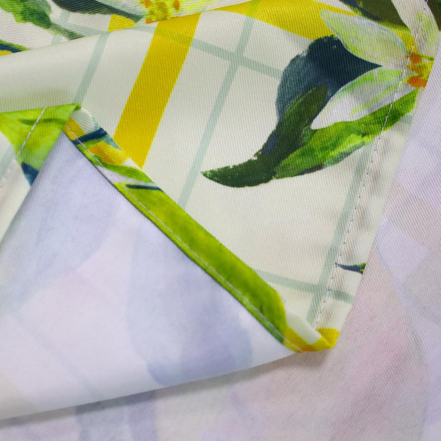 Summer Lemon Tablecloth, Yellow Buffalo Plaid, 52" x 70" | Rectangle, Washable, Water Resistant, Vintage Pattern, Indoor & Outdoor Use