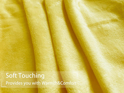Soft Puppy Flannel Fleece Blanket for Pet Dog Cat, Plush Microfiber, Cozy and Lightweight, Light Yellow, Pet, 27 x 39 inch (70 x 100 cm)